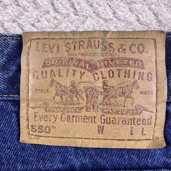 VTG Levi's Womens Tapered Leg 550 Jeans Relaxed Fit 1999 High Rise Size 16W L‎ - Picture 7 of 16
